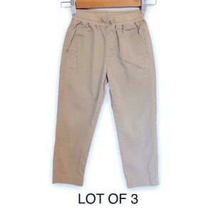 CREWCUTS Boys Stretch Cotton Pull-On Drawstring Pant (Lot of 3) | khaki | size 6